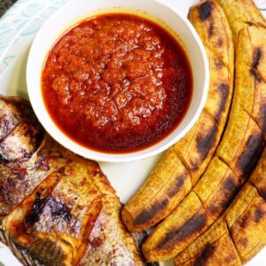 Roasted Plantain and Fish